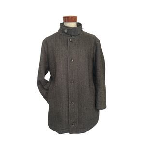 Boss by Hugo Boss Men’s Charcoal Wool Blend Overcoat Size 42 – Good Soft Trench